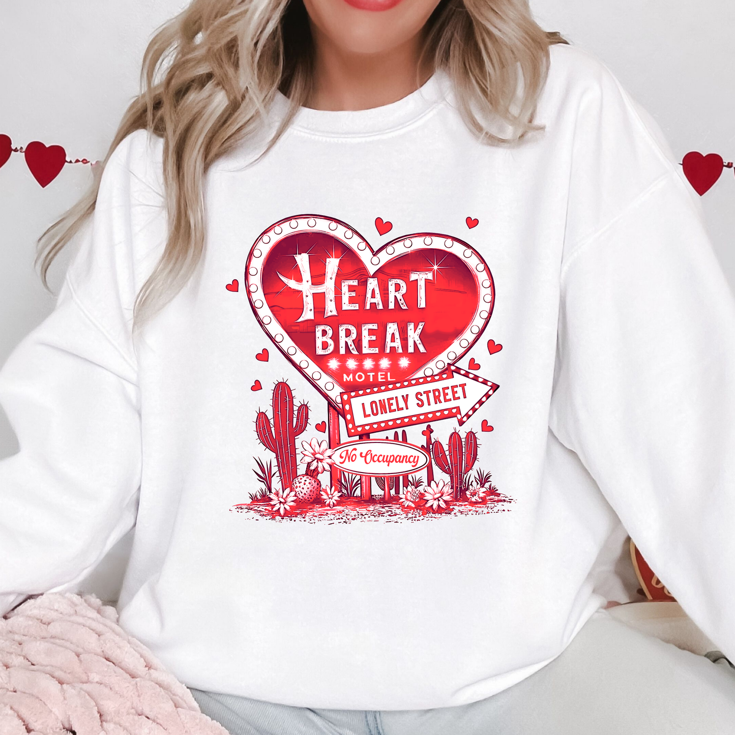 Heartbreak Motel Sweatshirt – Escape to Lonely Street in Style - Red