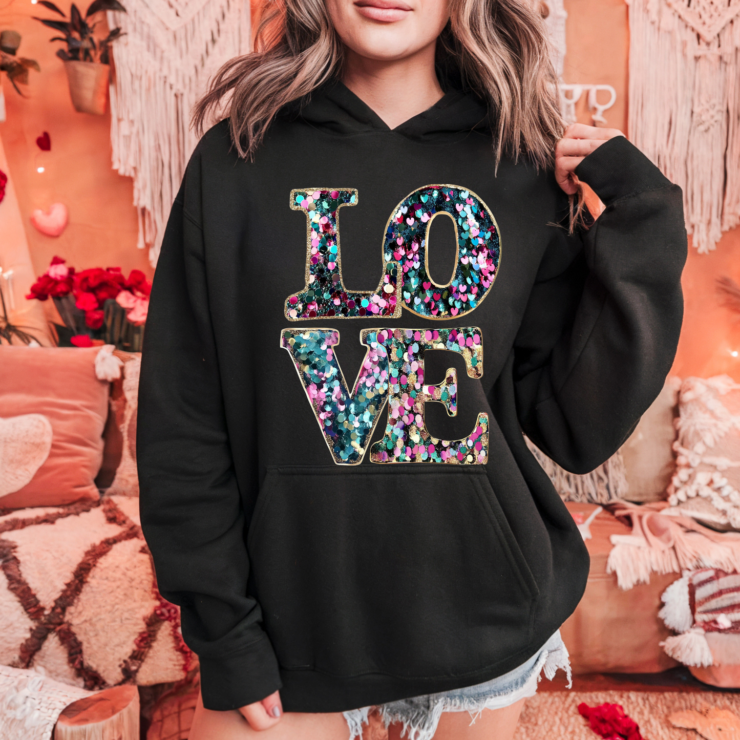 Confetti “LOVE” Hoodie