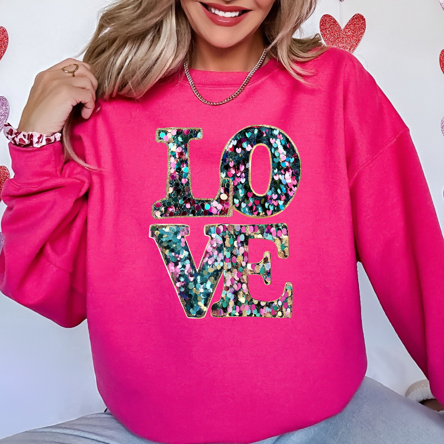 Spread the Love – Confetti “LOVE” Sweatshirt
