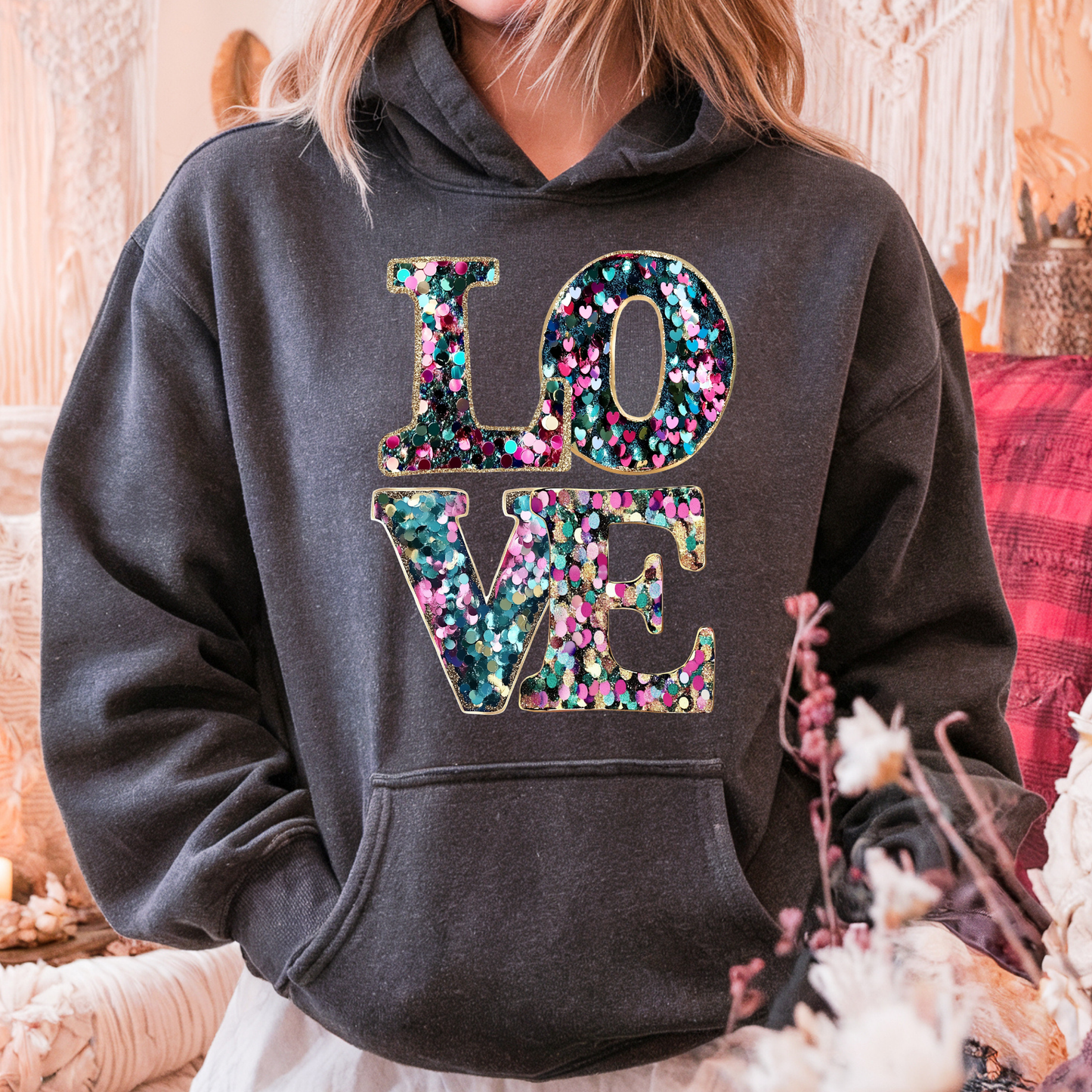 Confetti “LOVE” Hoodie