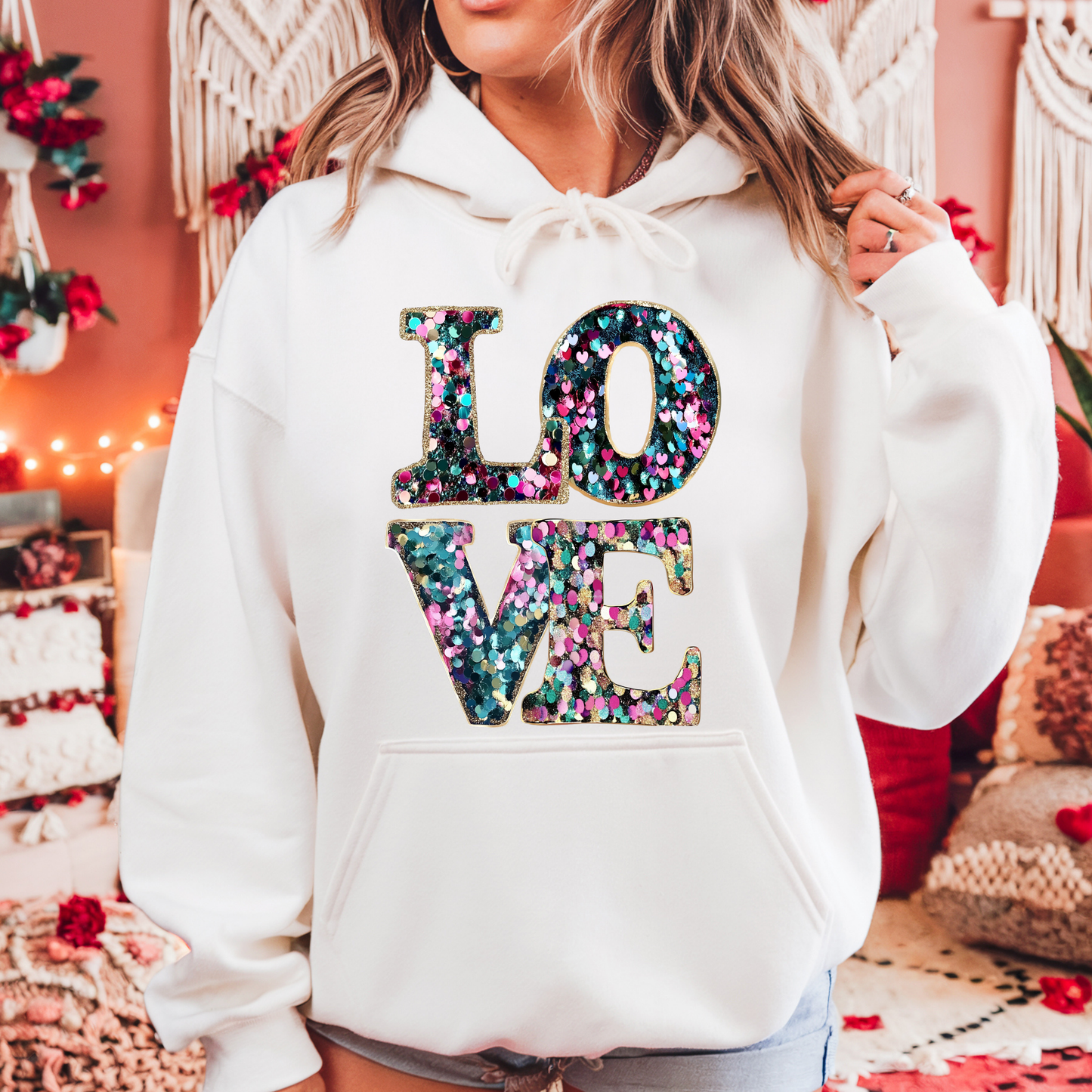 Confetti “LOVE” Hoodie