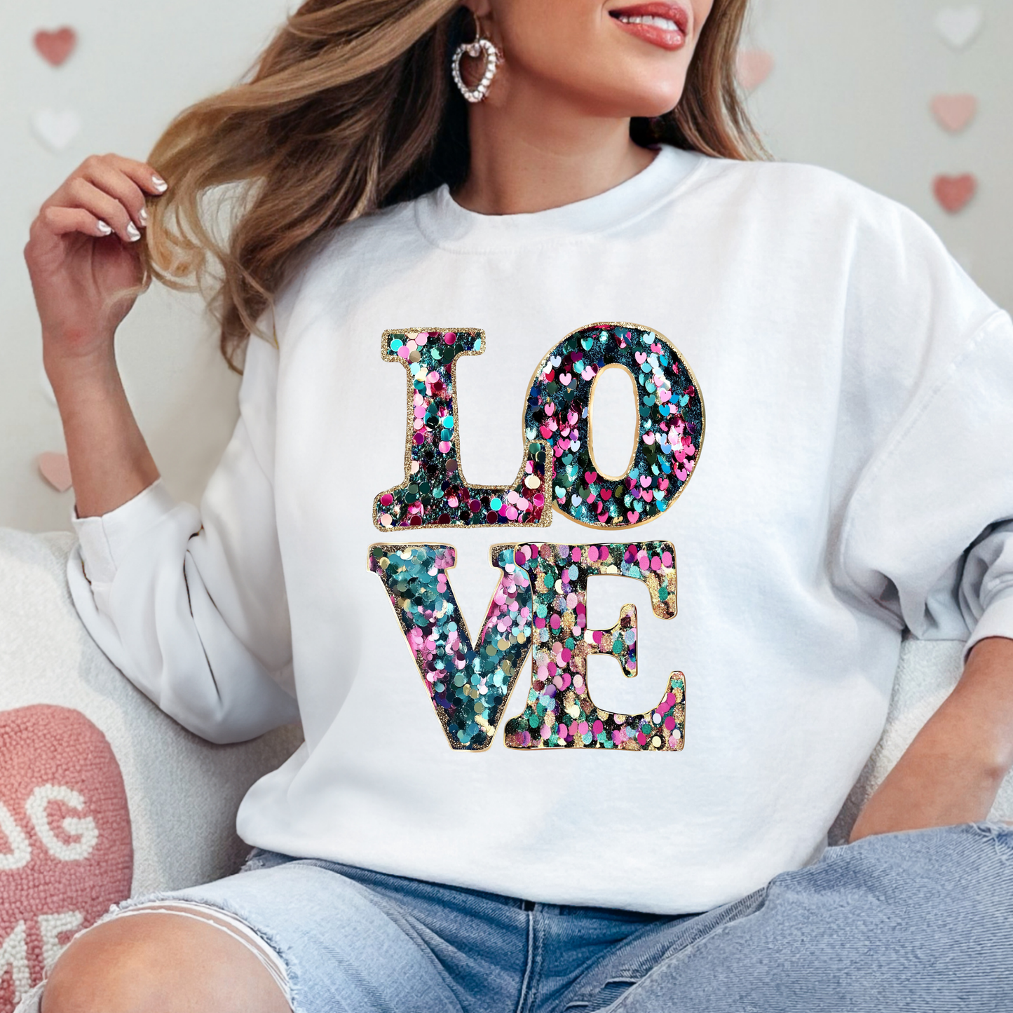 Spread the Love – Confetti “LOVE” Sweatshirt