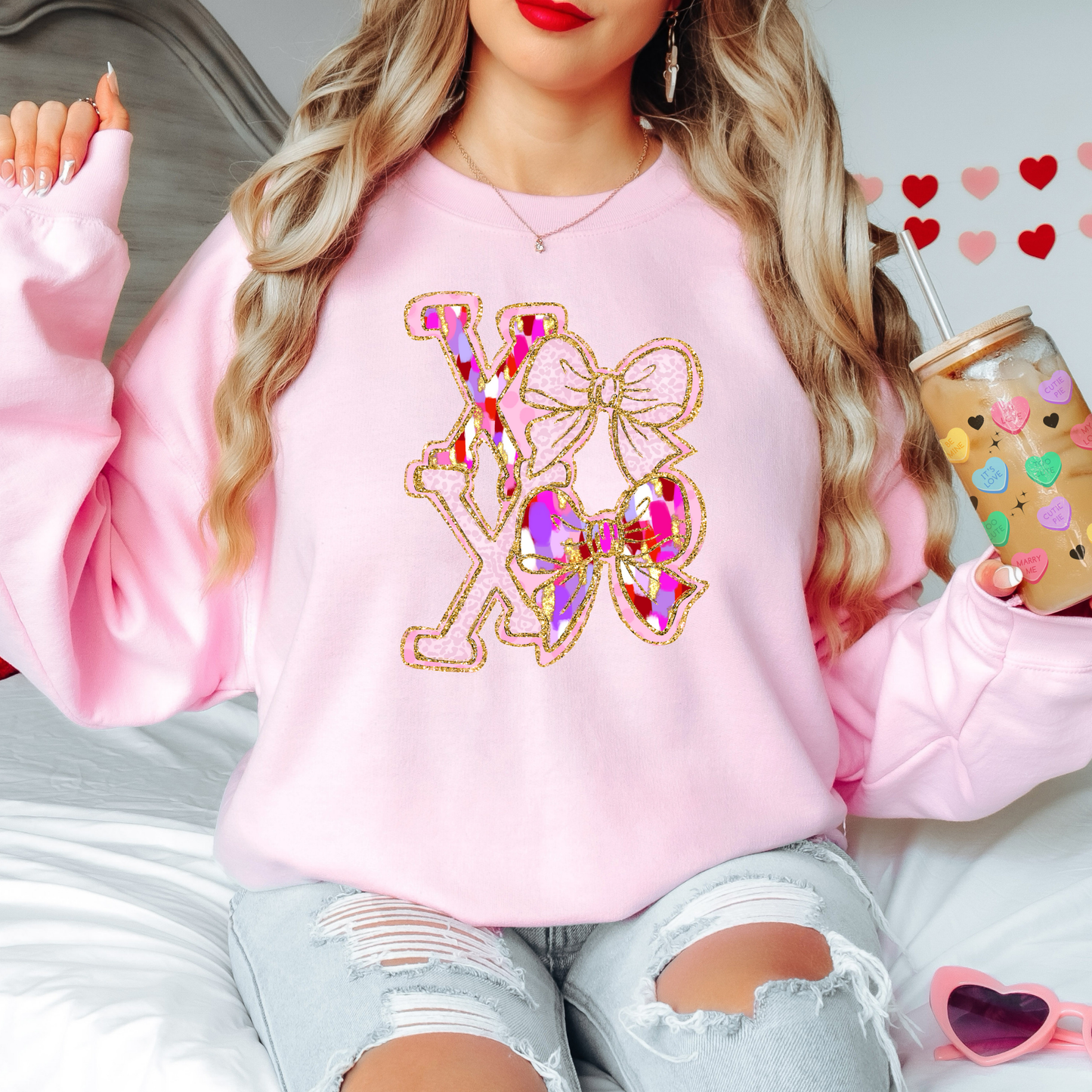 XOXO Bow Sweatshirt