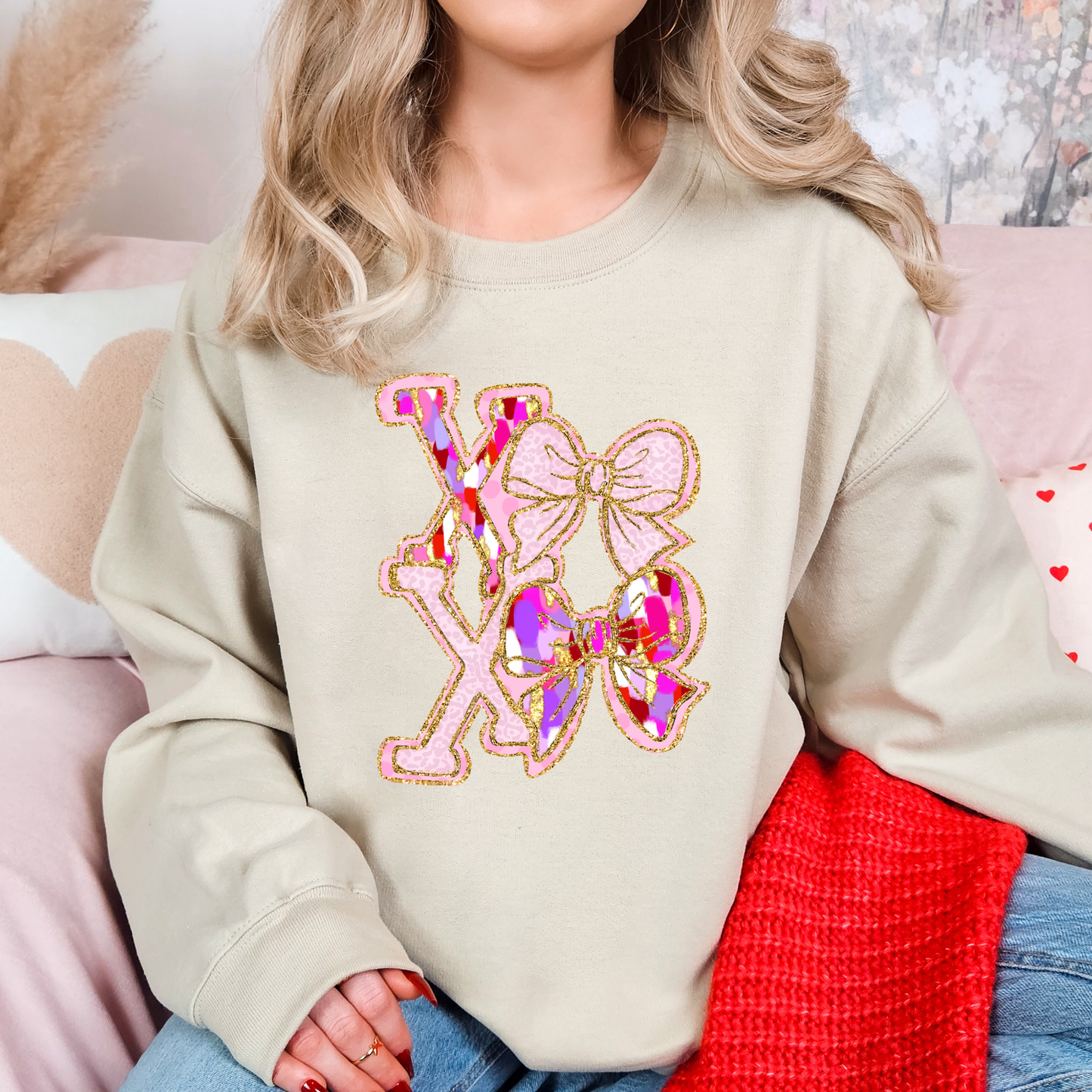 XOXO Bow Sweatshirt