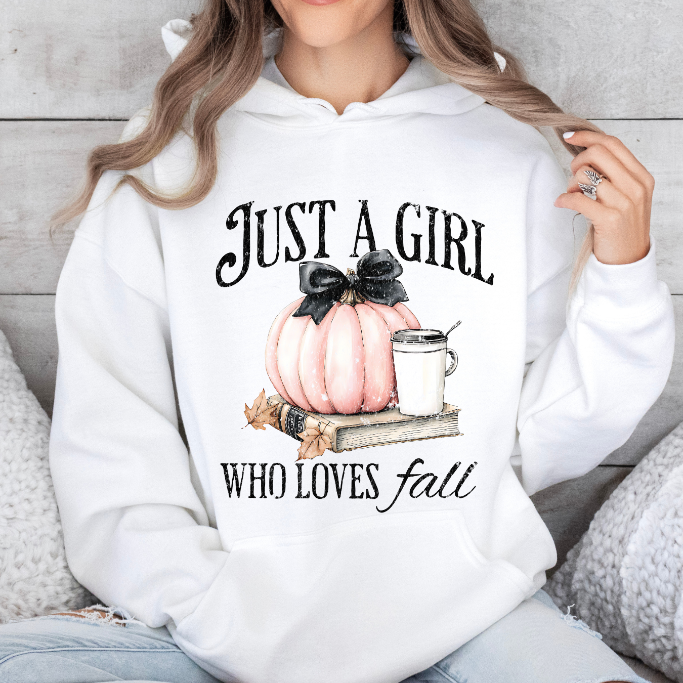 Just a Girl Who Loves Fall – Cozy & Charming Autumn Style Hoodie