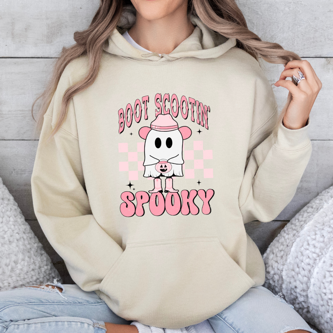 Boot Scootin’ Spooky – Cute & Country Halloween Vibes Hoodie