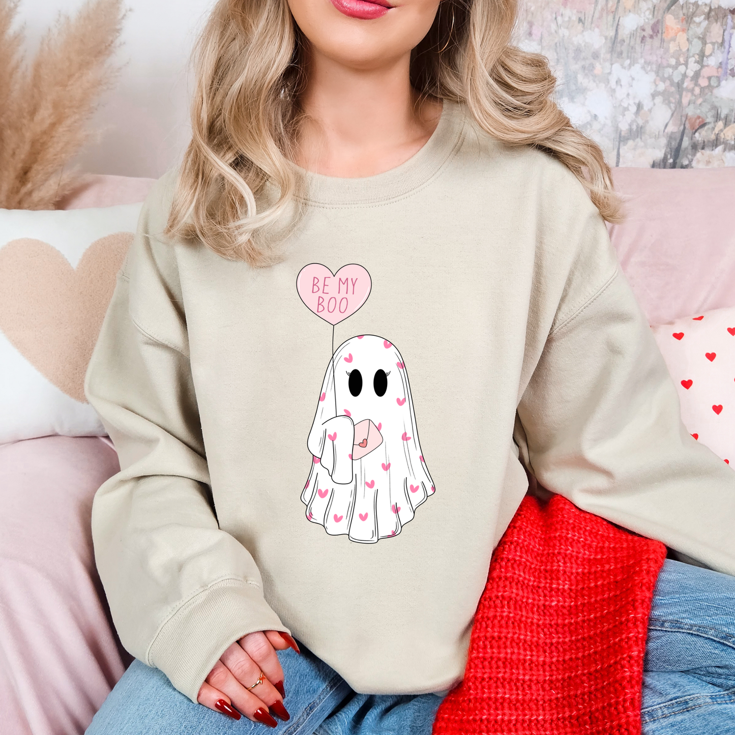 Be My Boo Valentine Ghost Sweatshirt