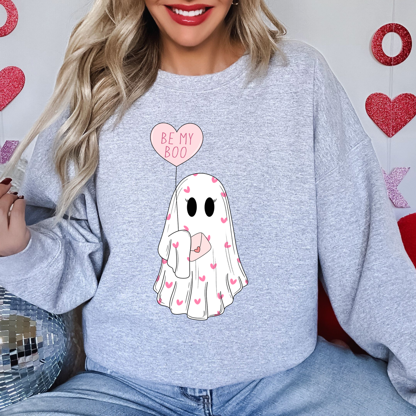Be My Boo Valentine Ghost Sweatshirt