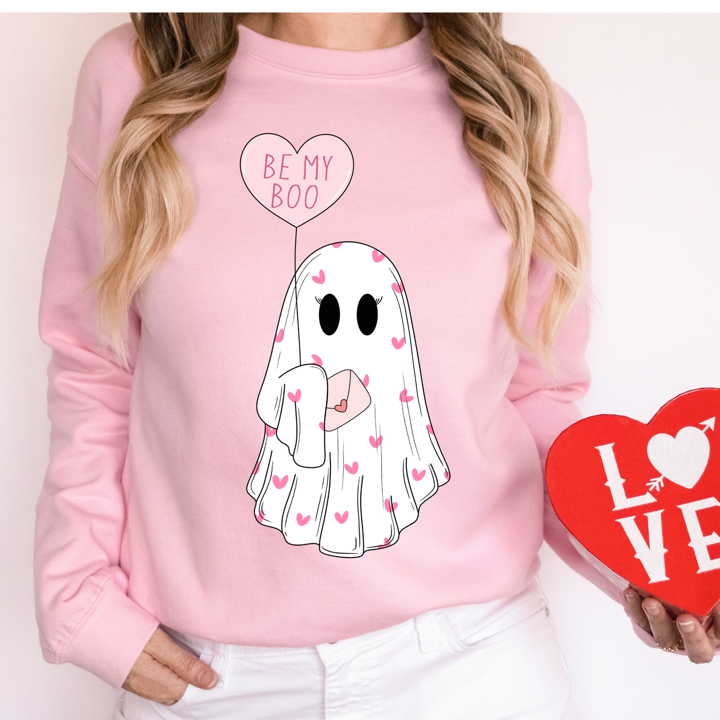 Be My Boo Valentine Ghost Sweatshirt