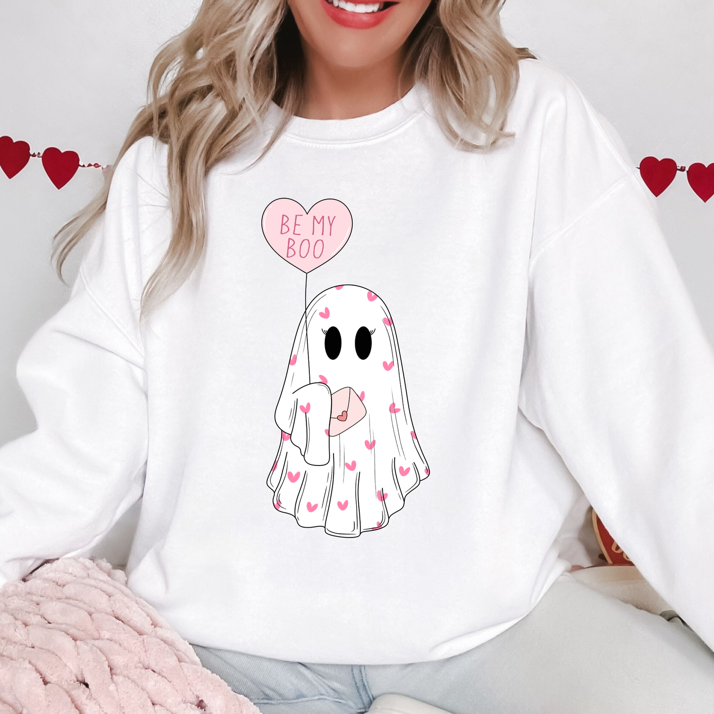 Be My Boo Valentine Ghost Sweatshirt