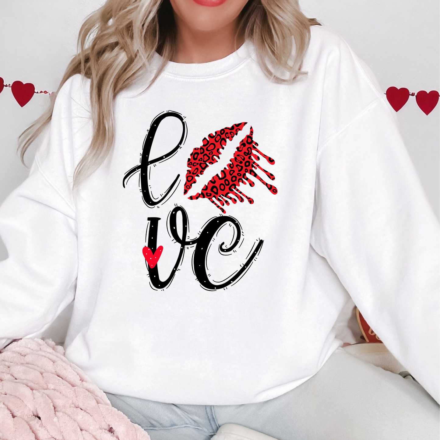 Leopard Lips LOVE Sweatshirt