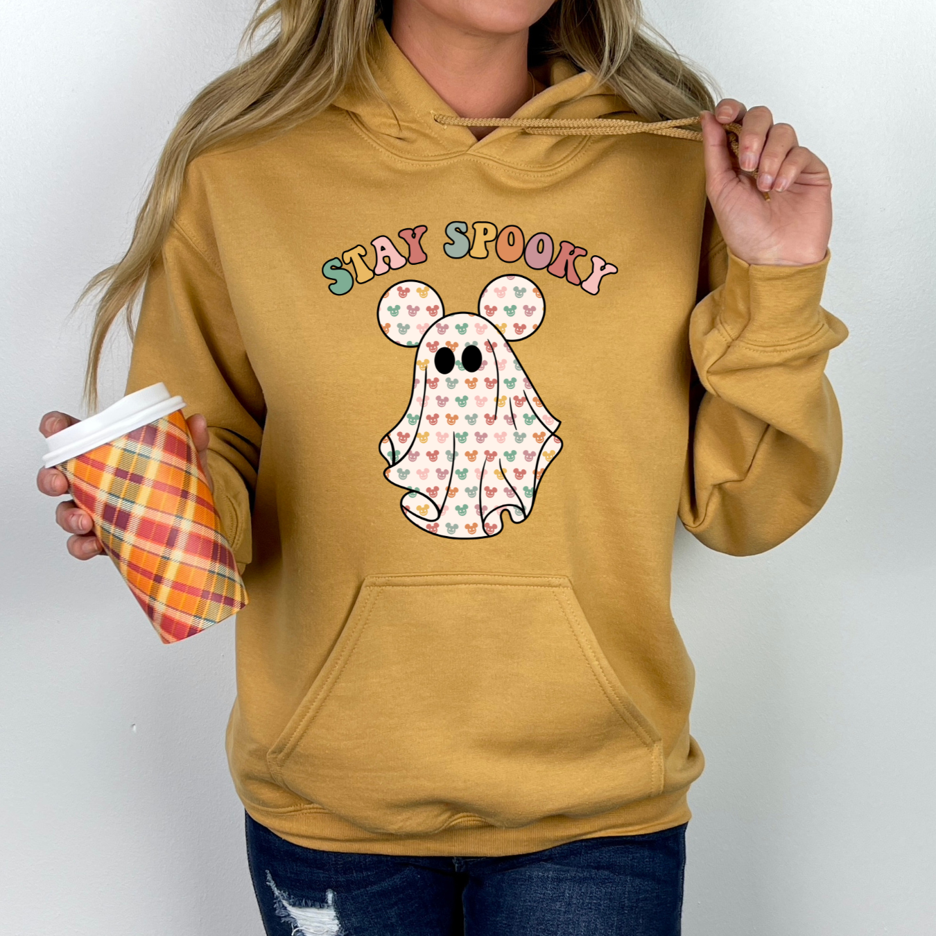 Stay Spooky Pink Ghost – Cute & Cozy Halloween Vibes Hoodie