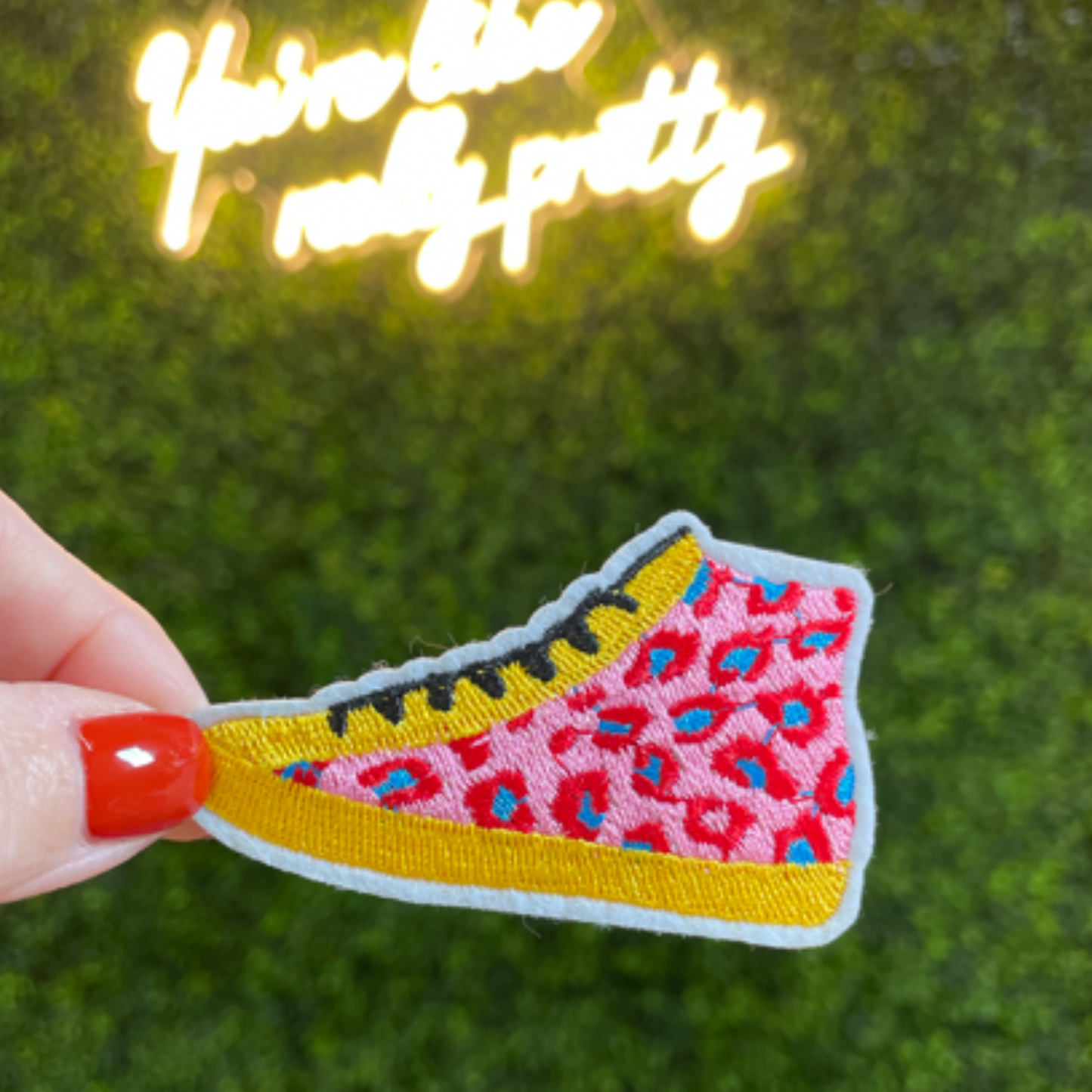 Leopard Sneaker Embroidered Patch