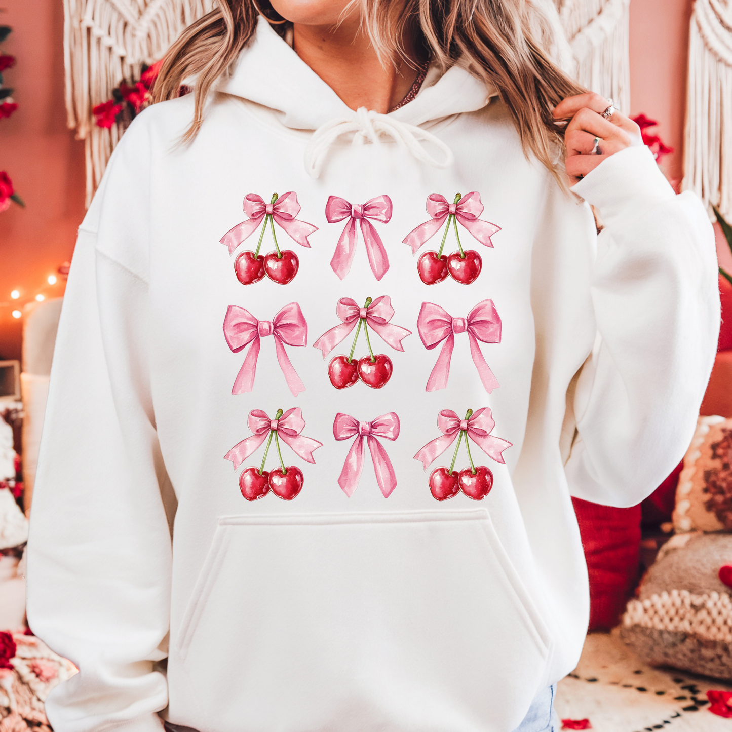 Sweet Cherry Bows Hoodie
