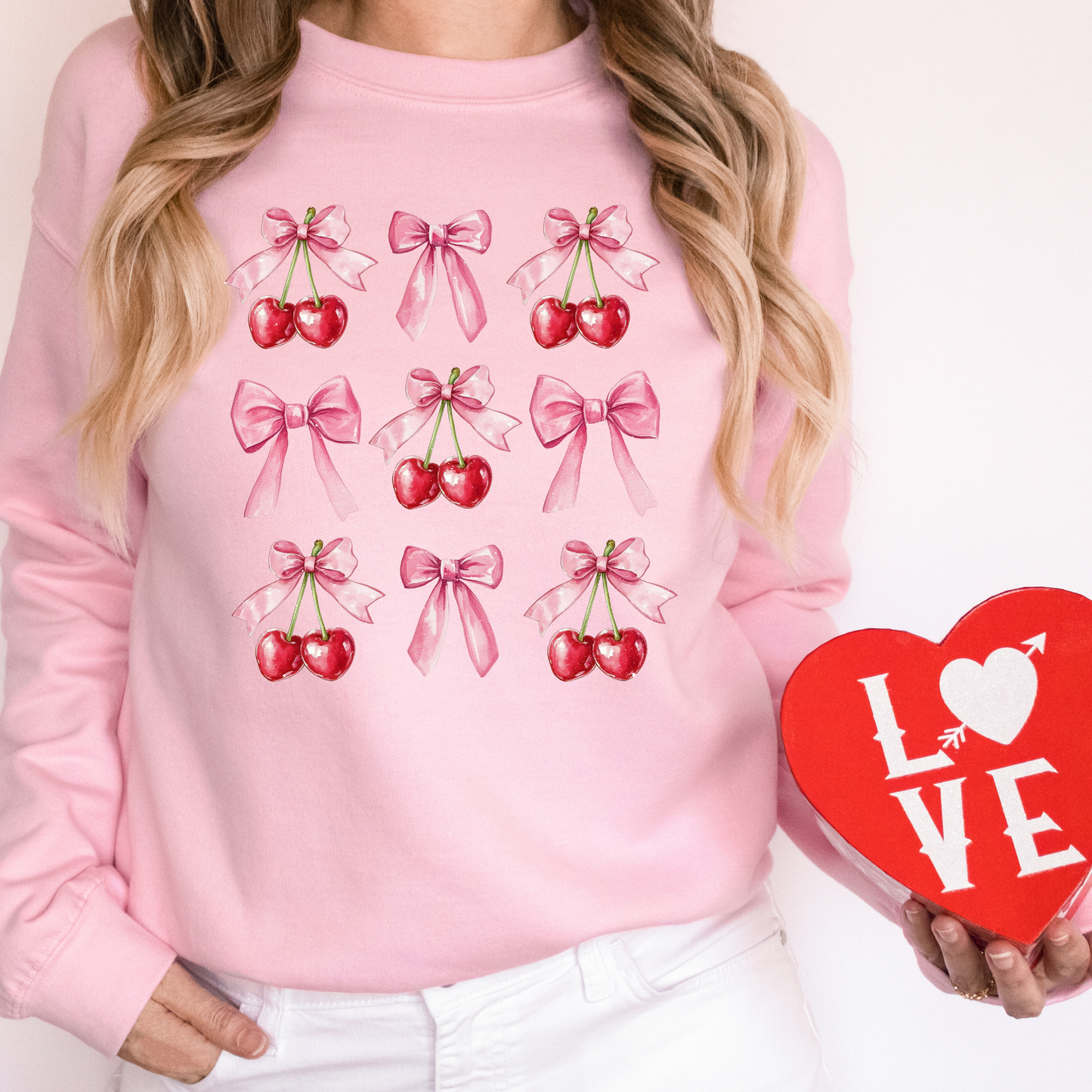 Sweet Cherries & Pink Bows Sweatshirt