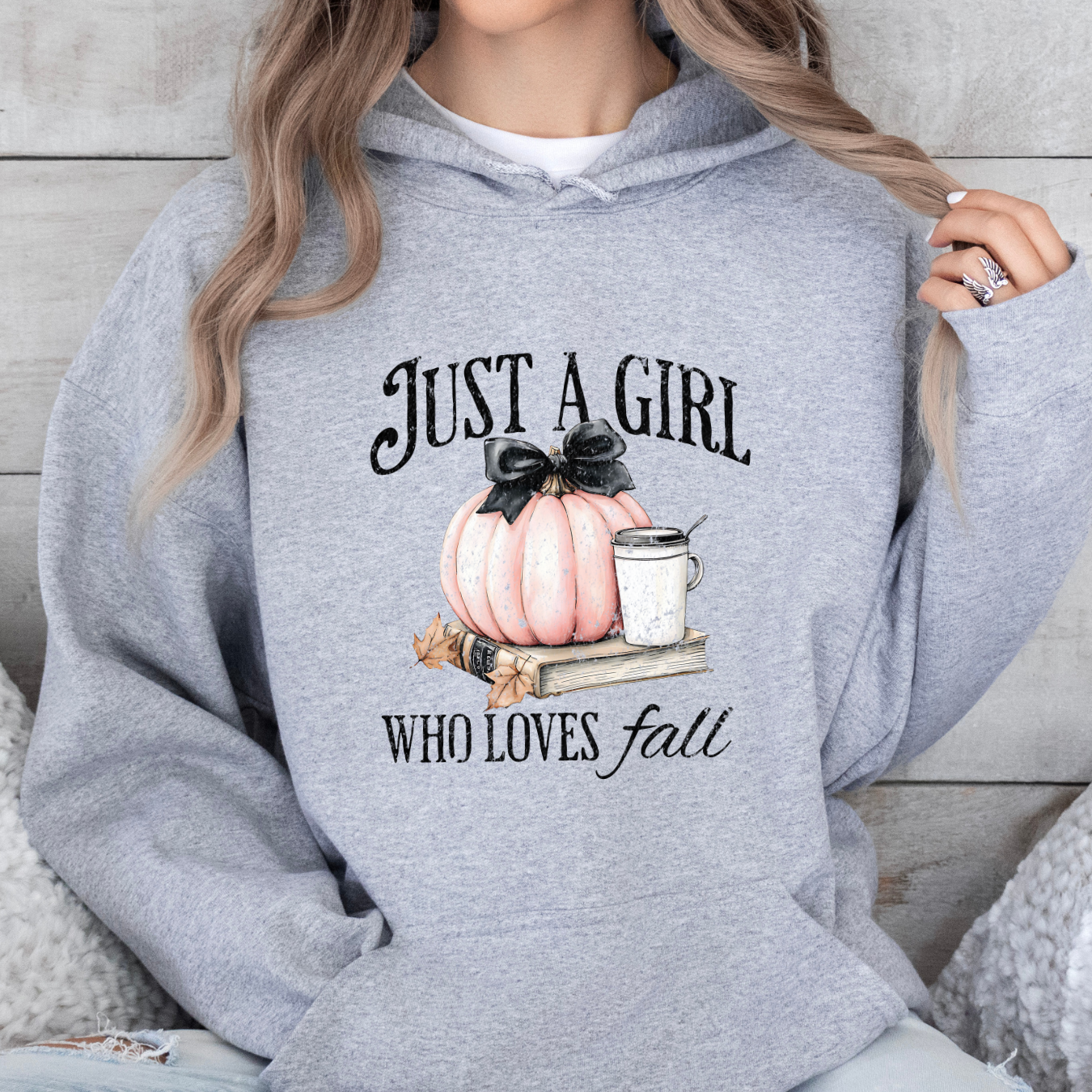 Just a Girl Who Loves Fall – Cozy & Charming Autumn Style Hoodie