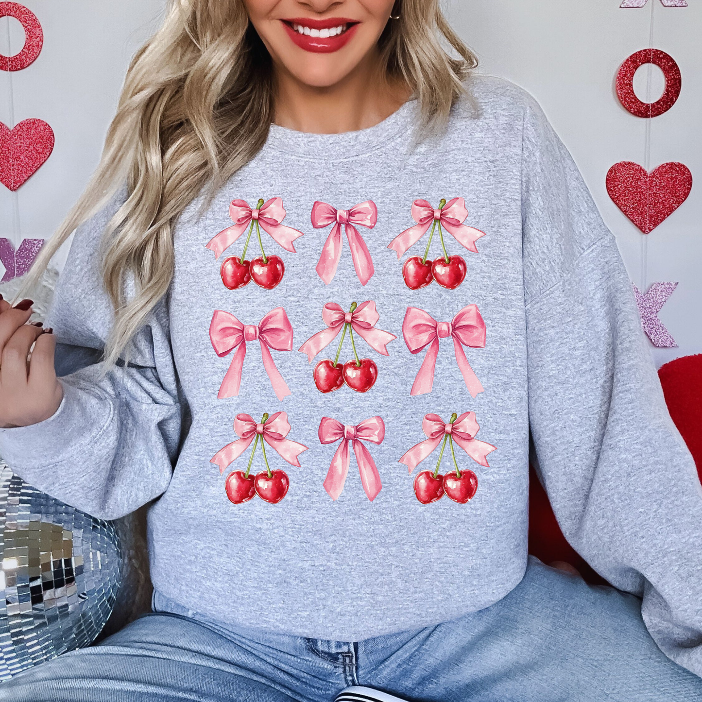 Sweet Cherries & Pink Bows Sweatshirt