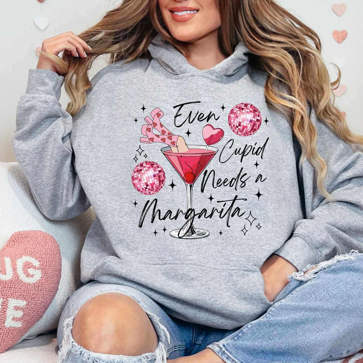 Even Cupid Needs a Margarita Hoodie