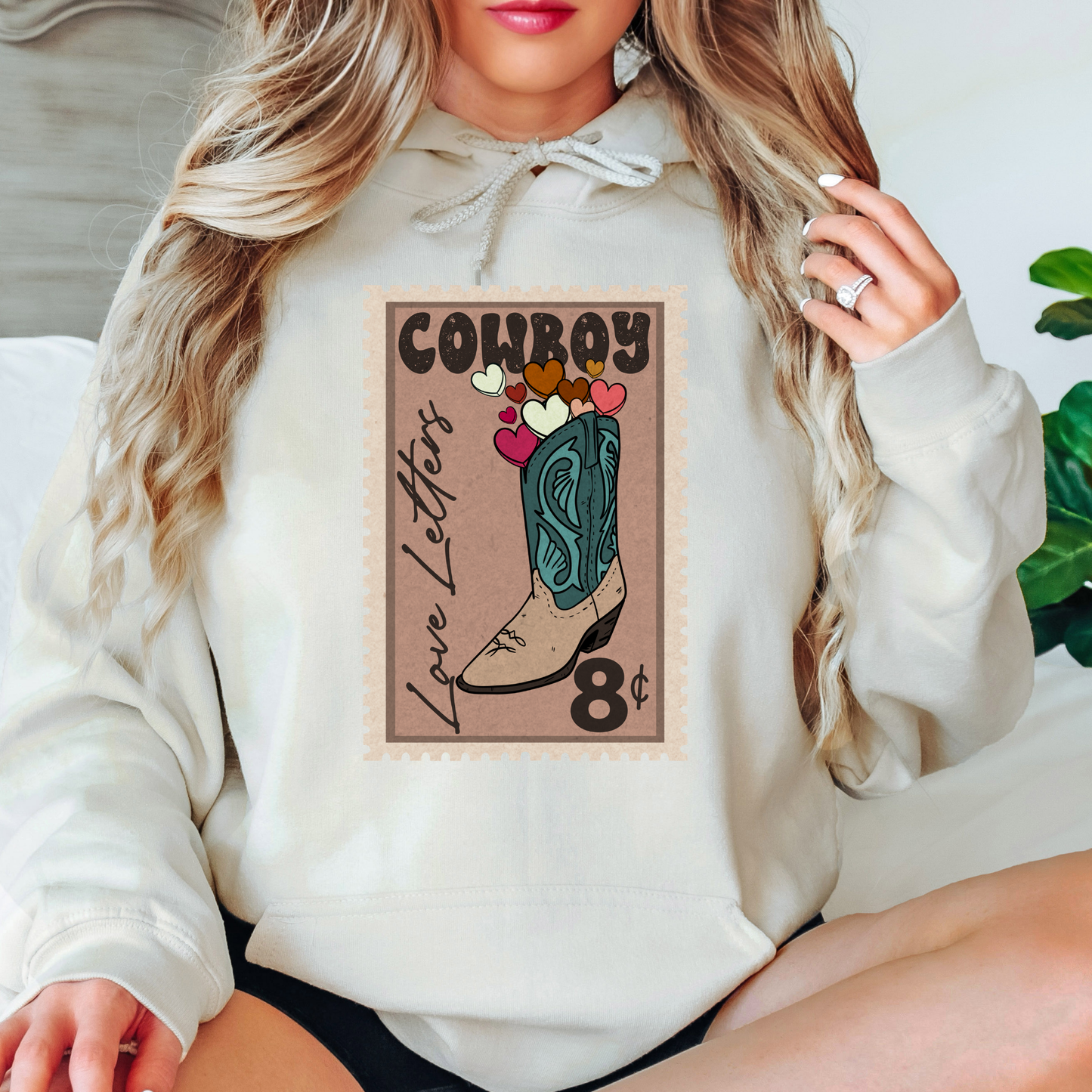 Cowboy Love Letters Stamp Hoodie