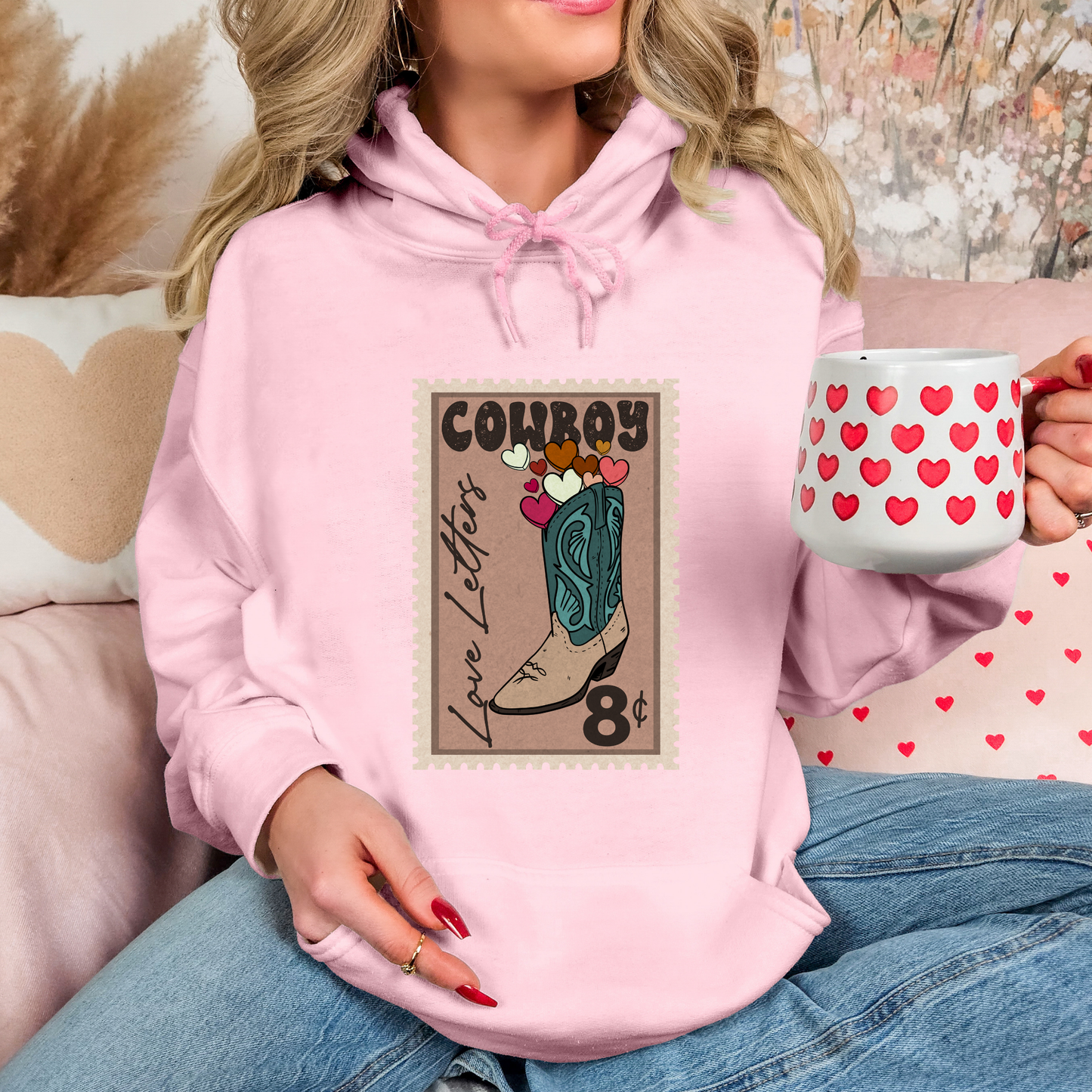 Cowboy Love Letters Stamp Hoodie
