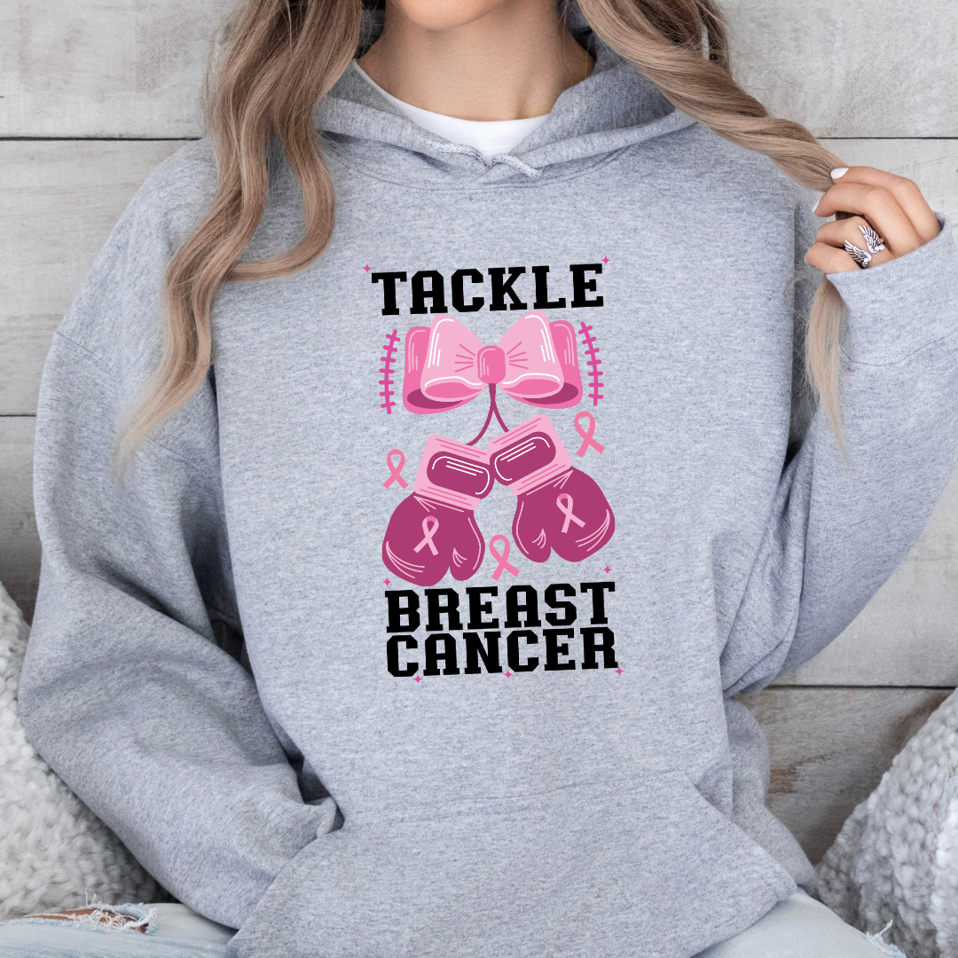 Tackle Cancer Boxing Gloves Hoodie