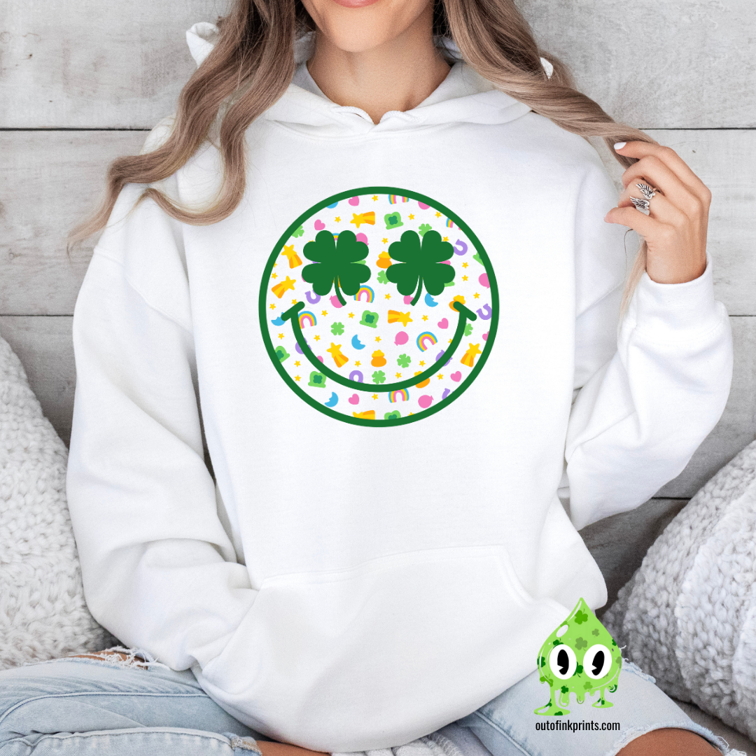 Clover Smiley Face Hoodie