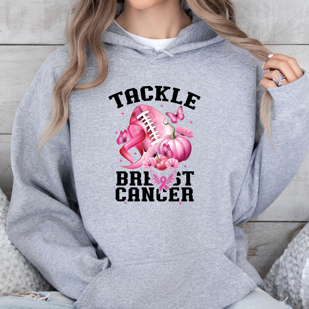 Tackle Cancer Football Hoodie