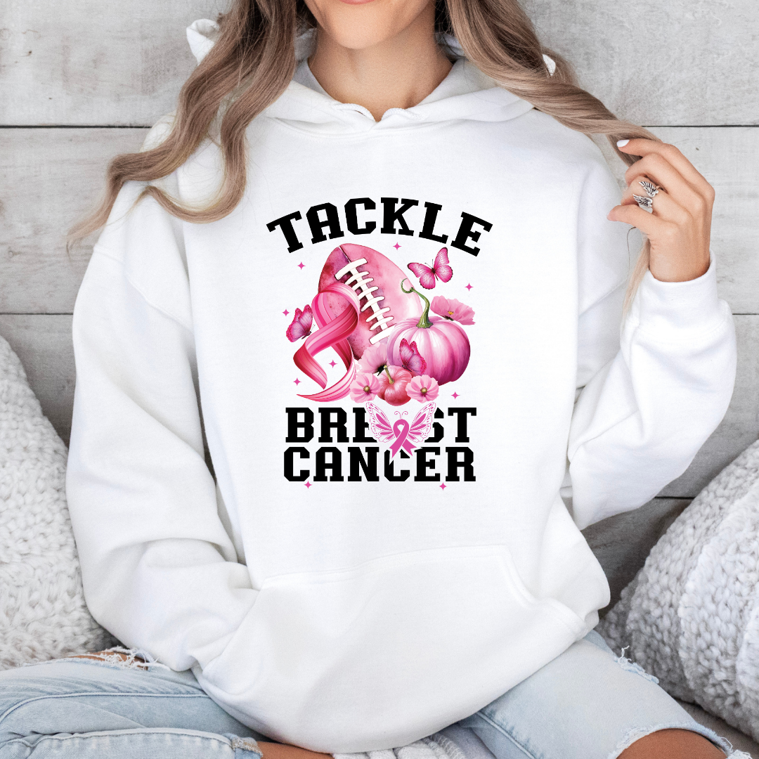 Tackle Cancer Football Hoodie