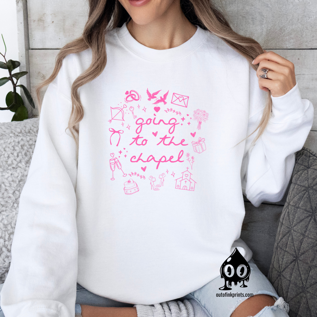 Going to the Chapel Pink Text Sweatshirt