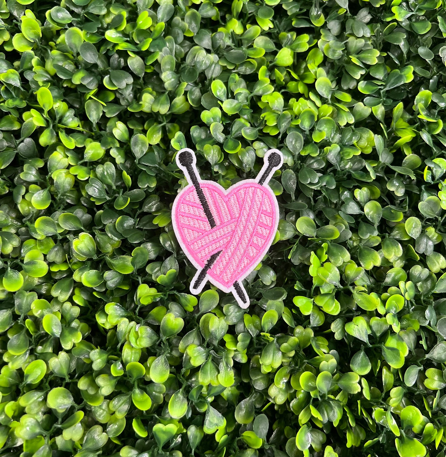 Heart Yarn Embroidered Patch