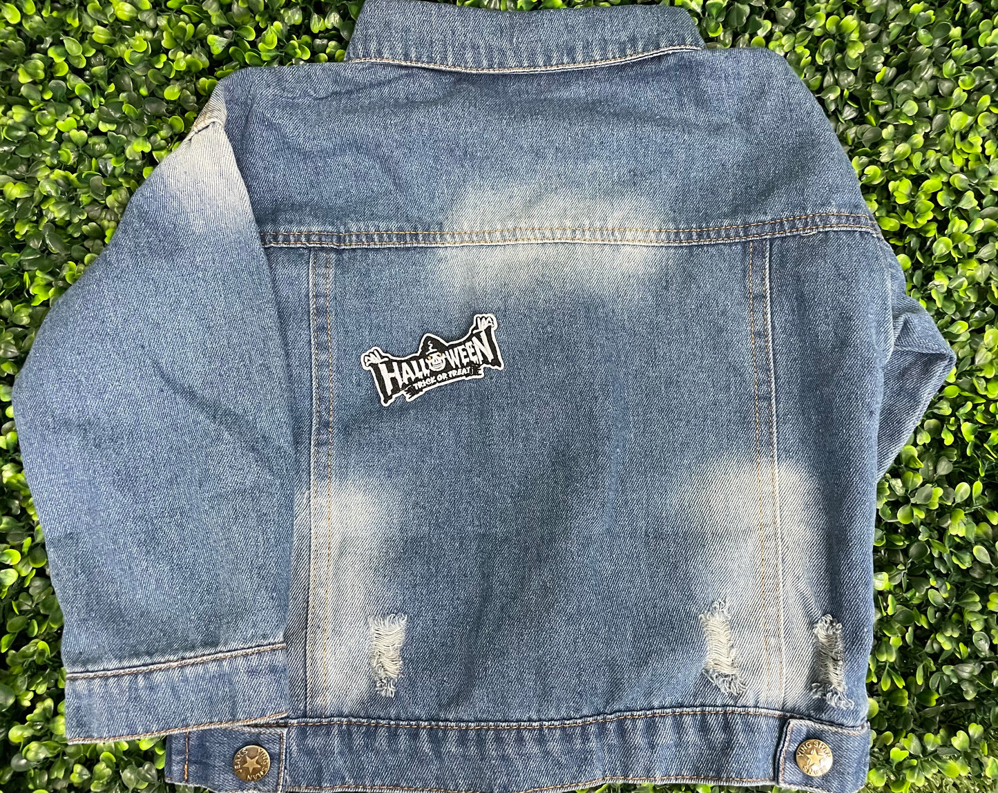 Retro Halloween Trick or Treat Embroidered Patch