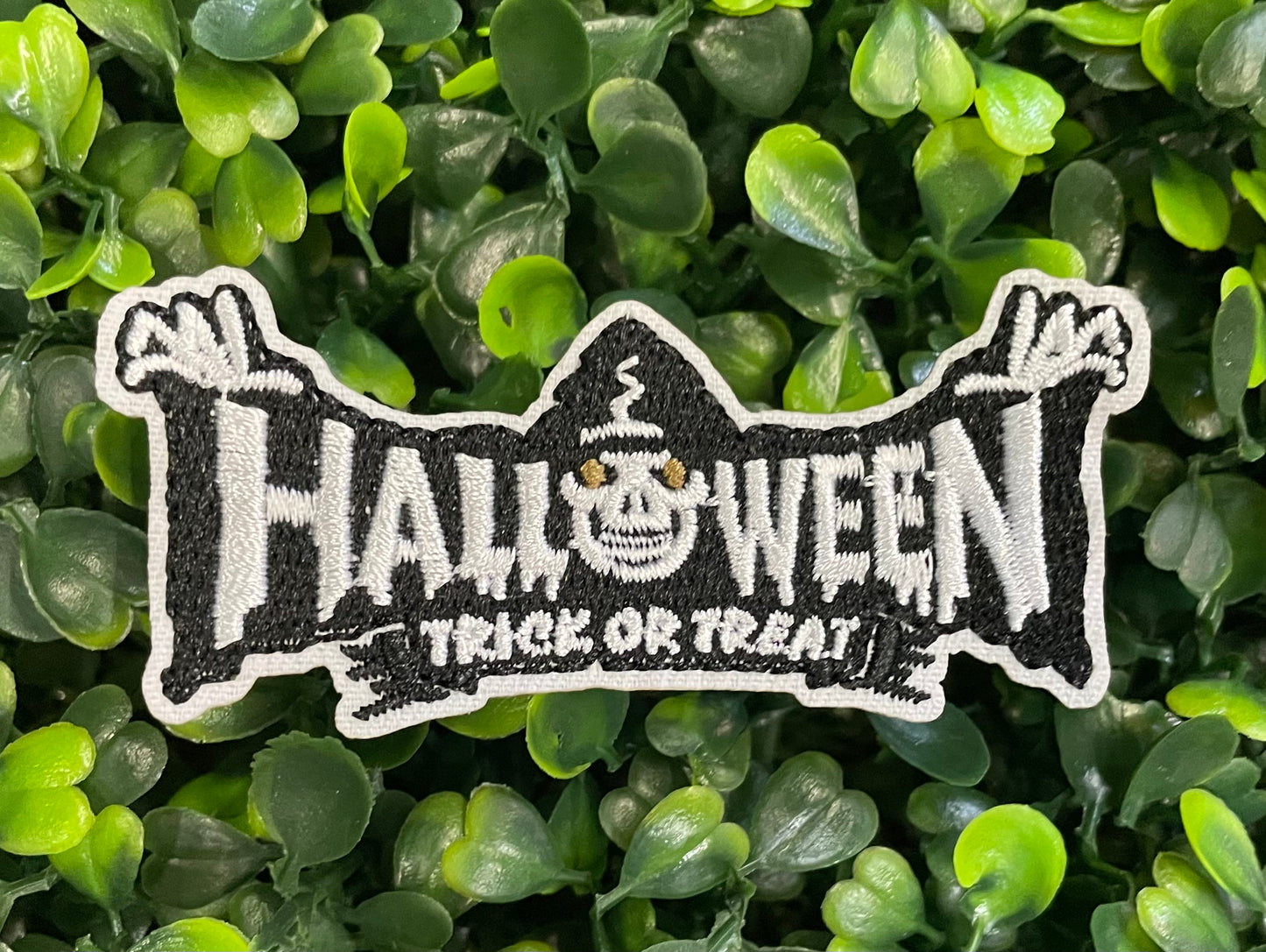 Retro Halloween Trick or Treat Embroidered Patch