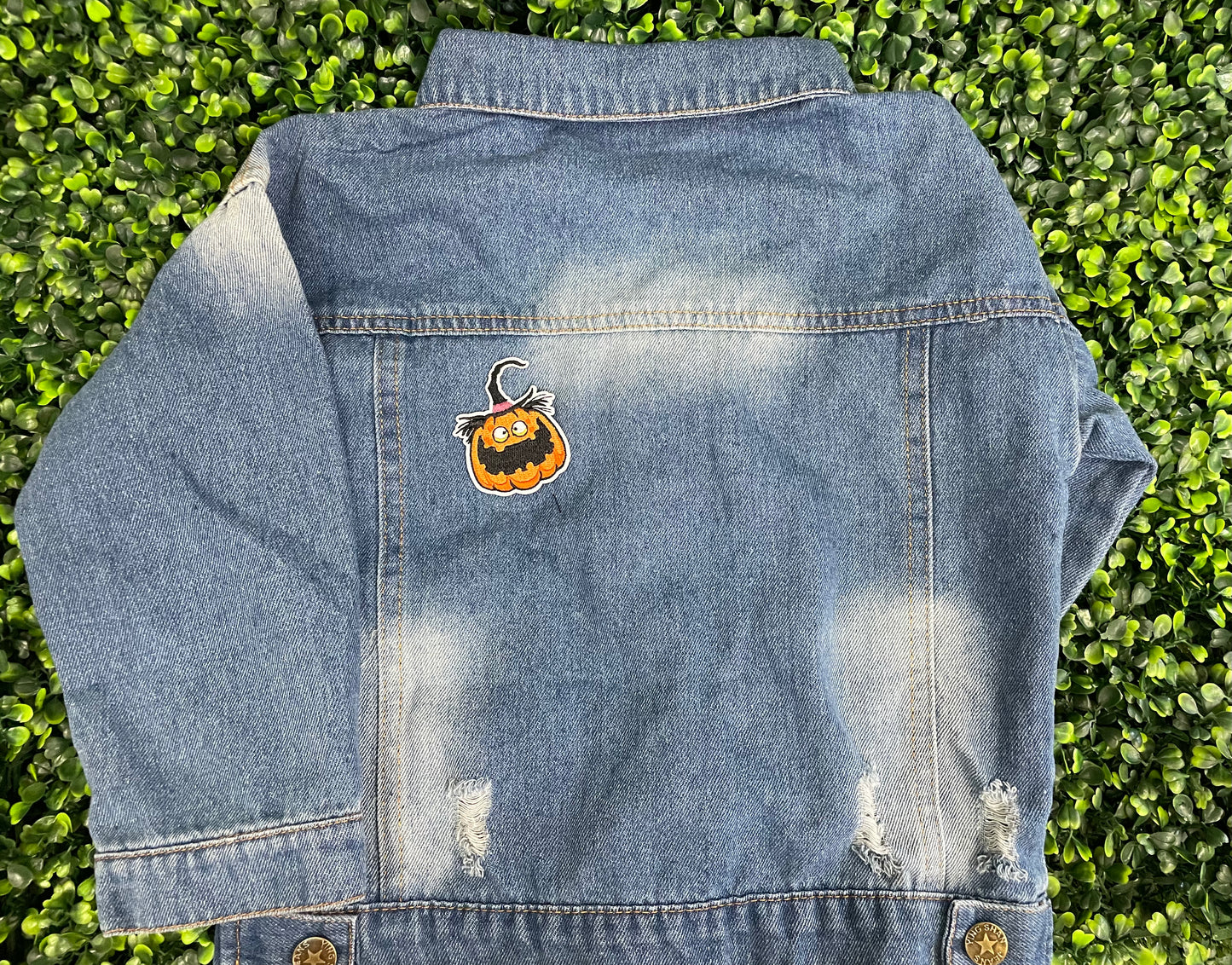 Goofy Jack-O'-Lantern Embroidered Patch
