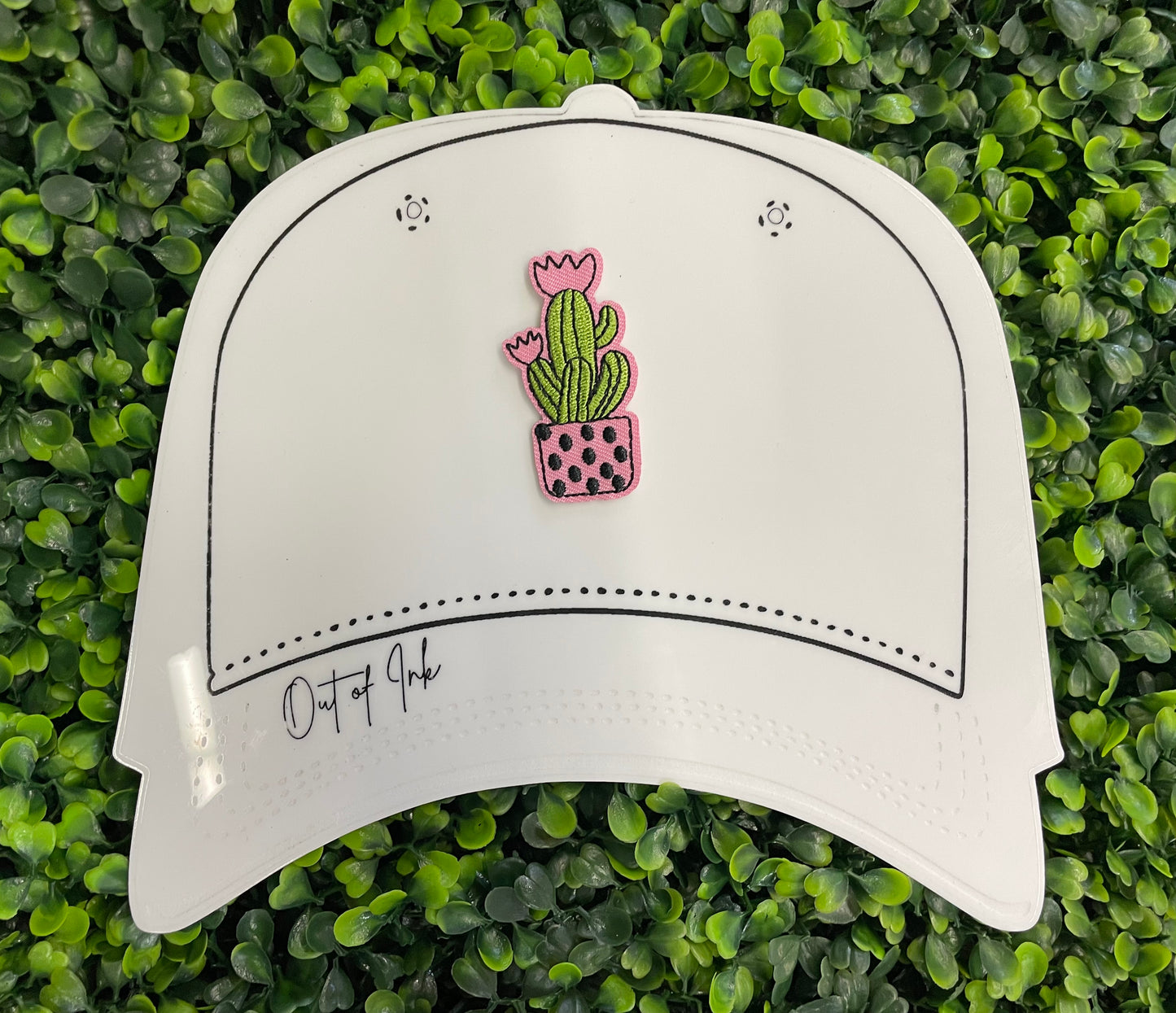 Pink Polka Dot Cactus Embroidered Patch