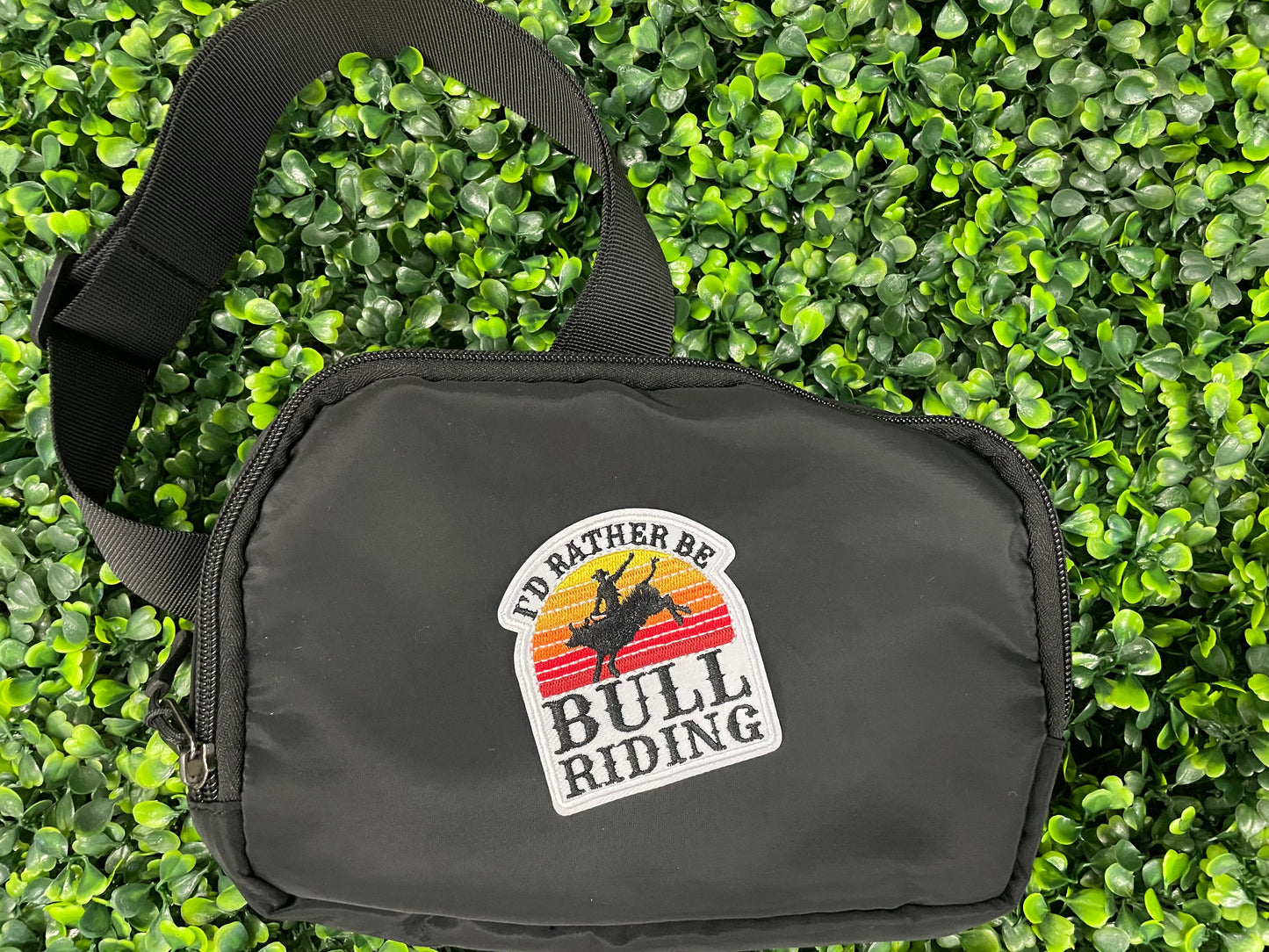 I’d Rather Be Bull Riding Embroidered Patch