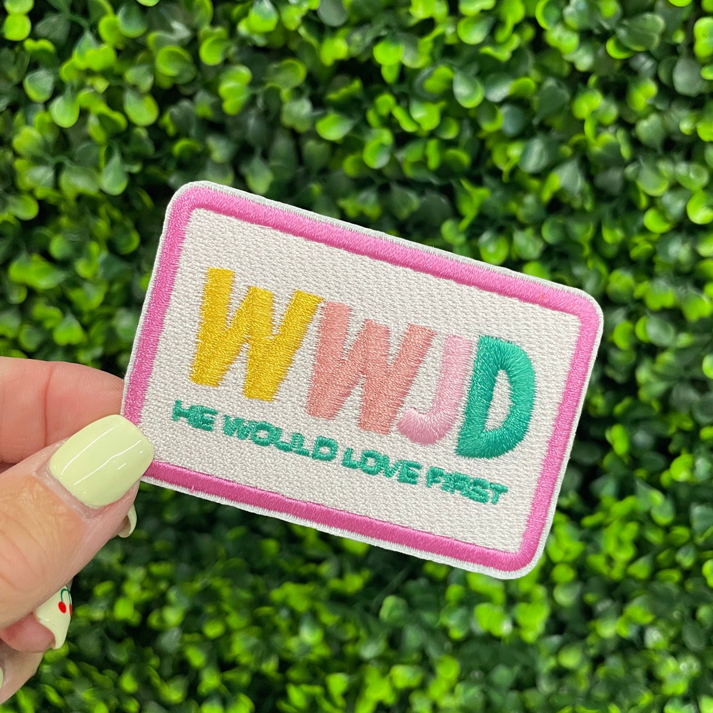 WWJD Colorful Embroidered Patch