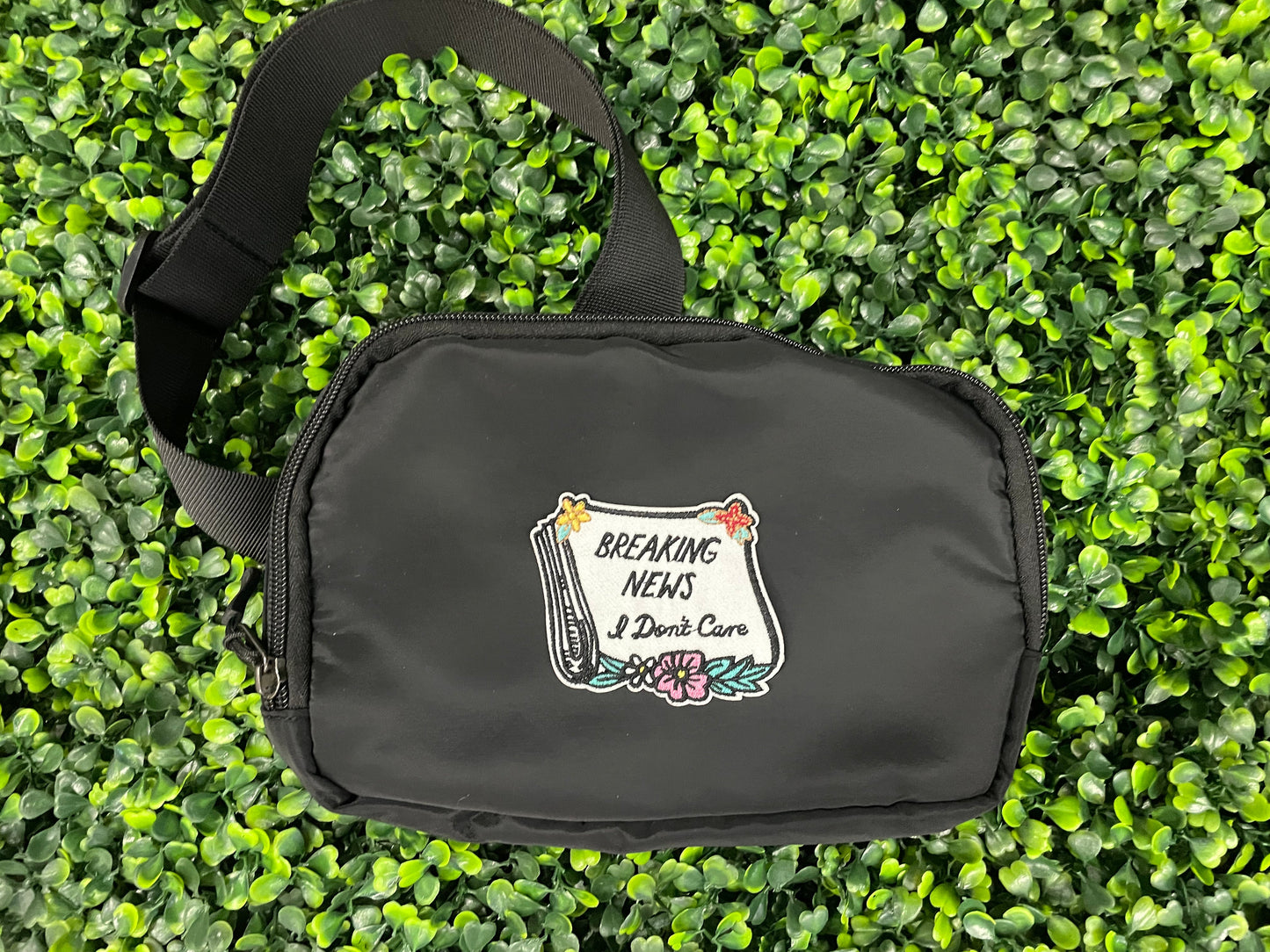 Breaking News I Don’t Care Embroidered Patch