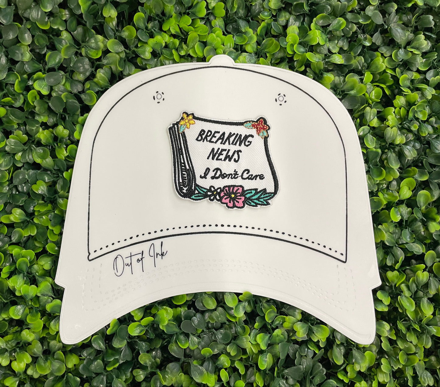 Breaking News I Don’t Care Embroidered Patch
