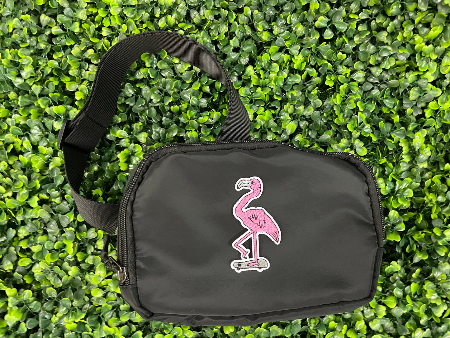 Flamingo Skateboarder Embroidered Patch