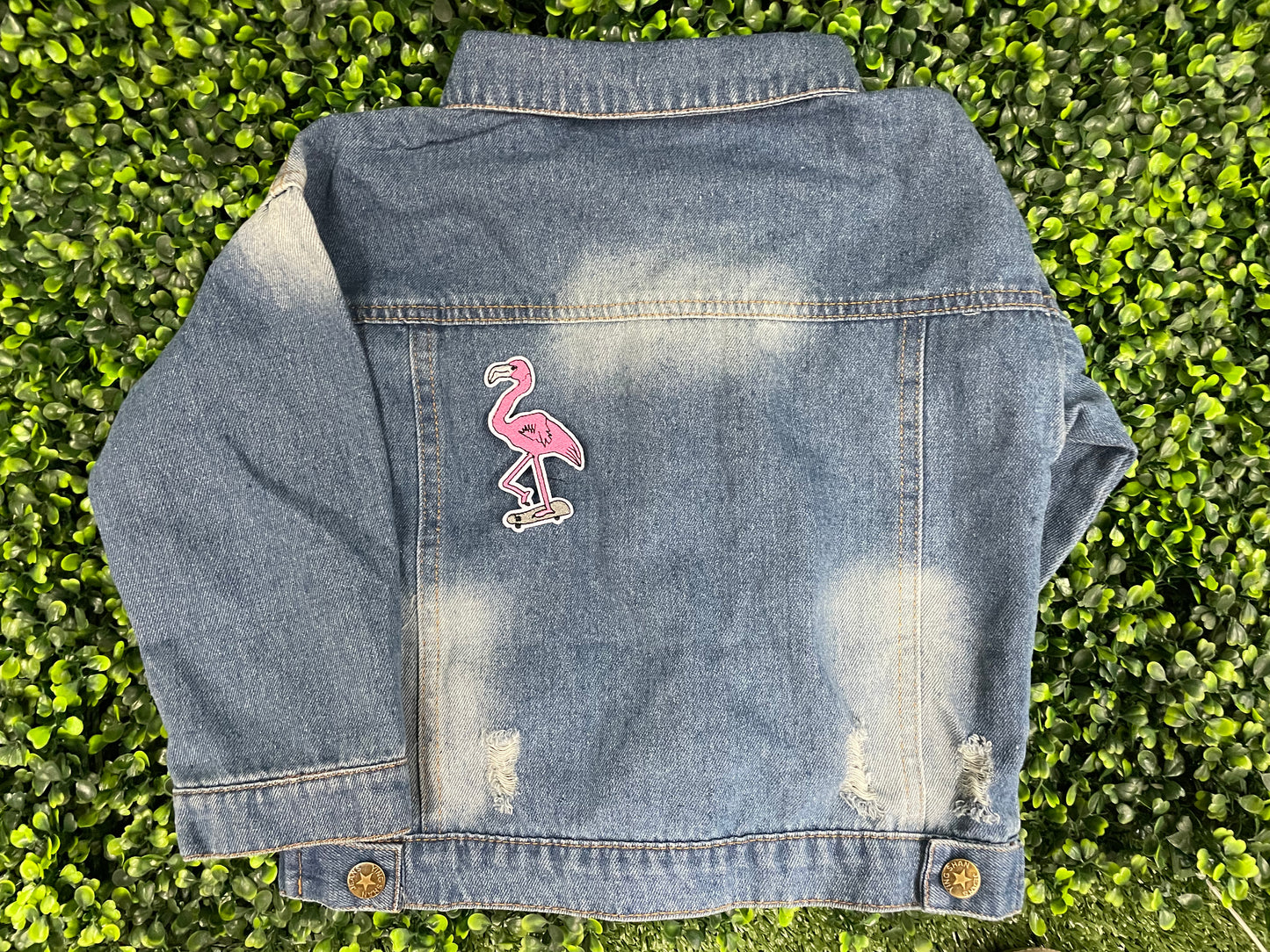 Flamingo Skateboarder Embroidered Patch