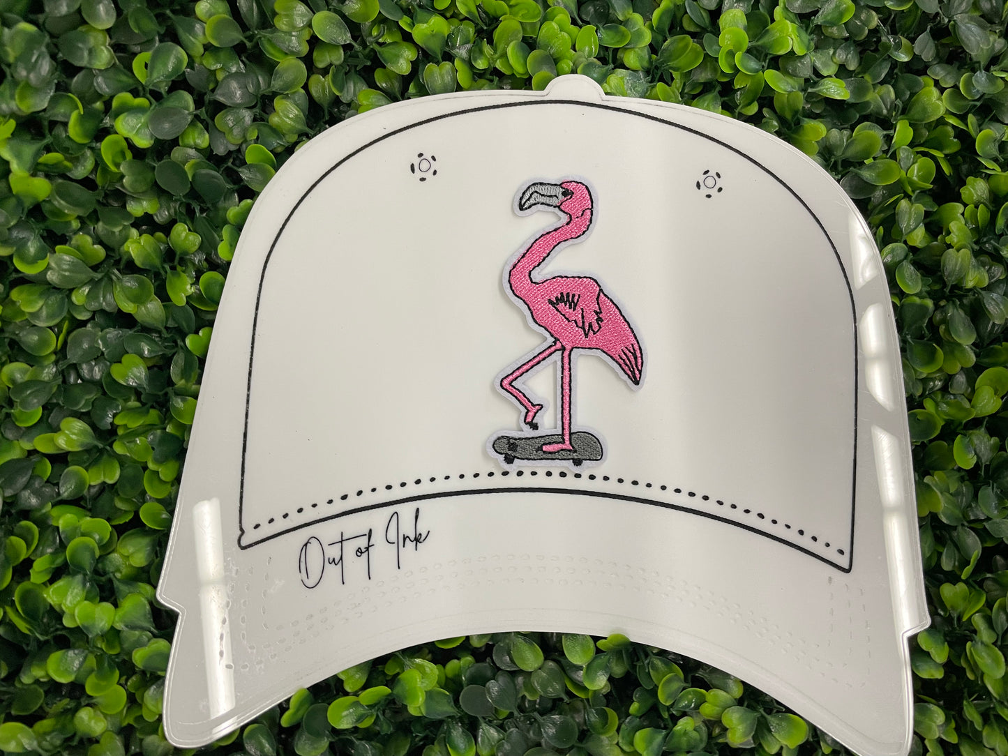Flamingo Skateboarder Embroidered Patch