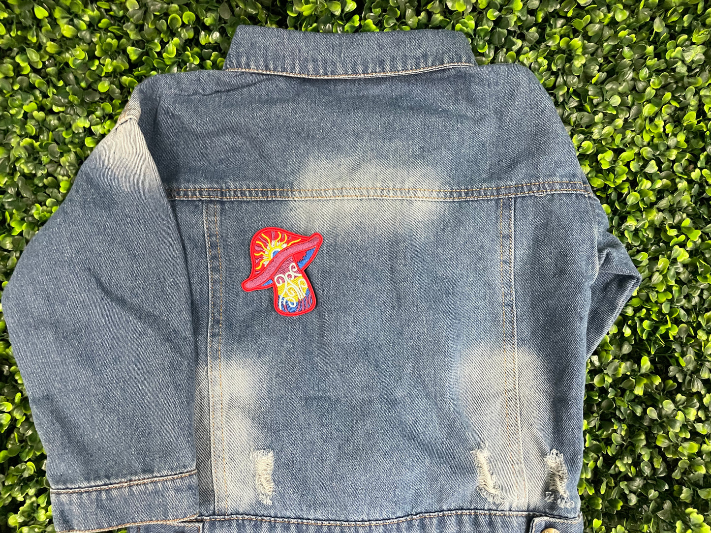 Colorful Mushroom Embroidered Patch