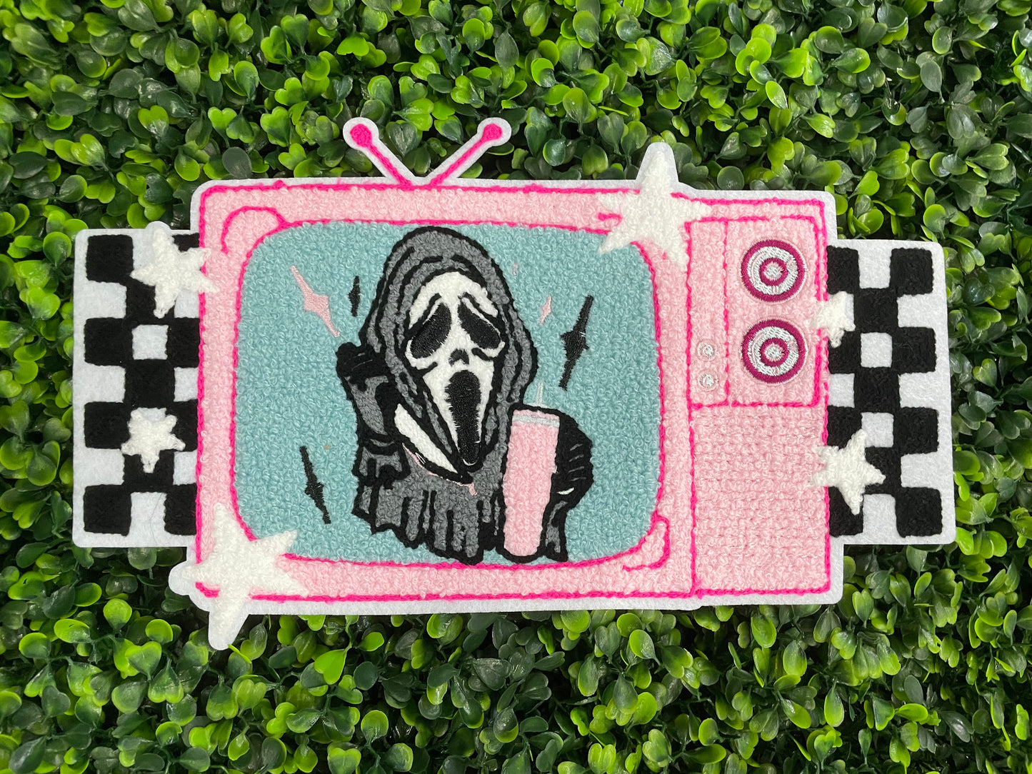 Retro Scream TV Chenille Patch