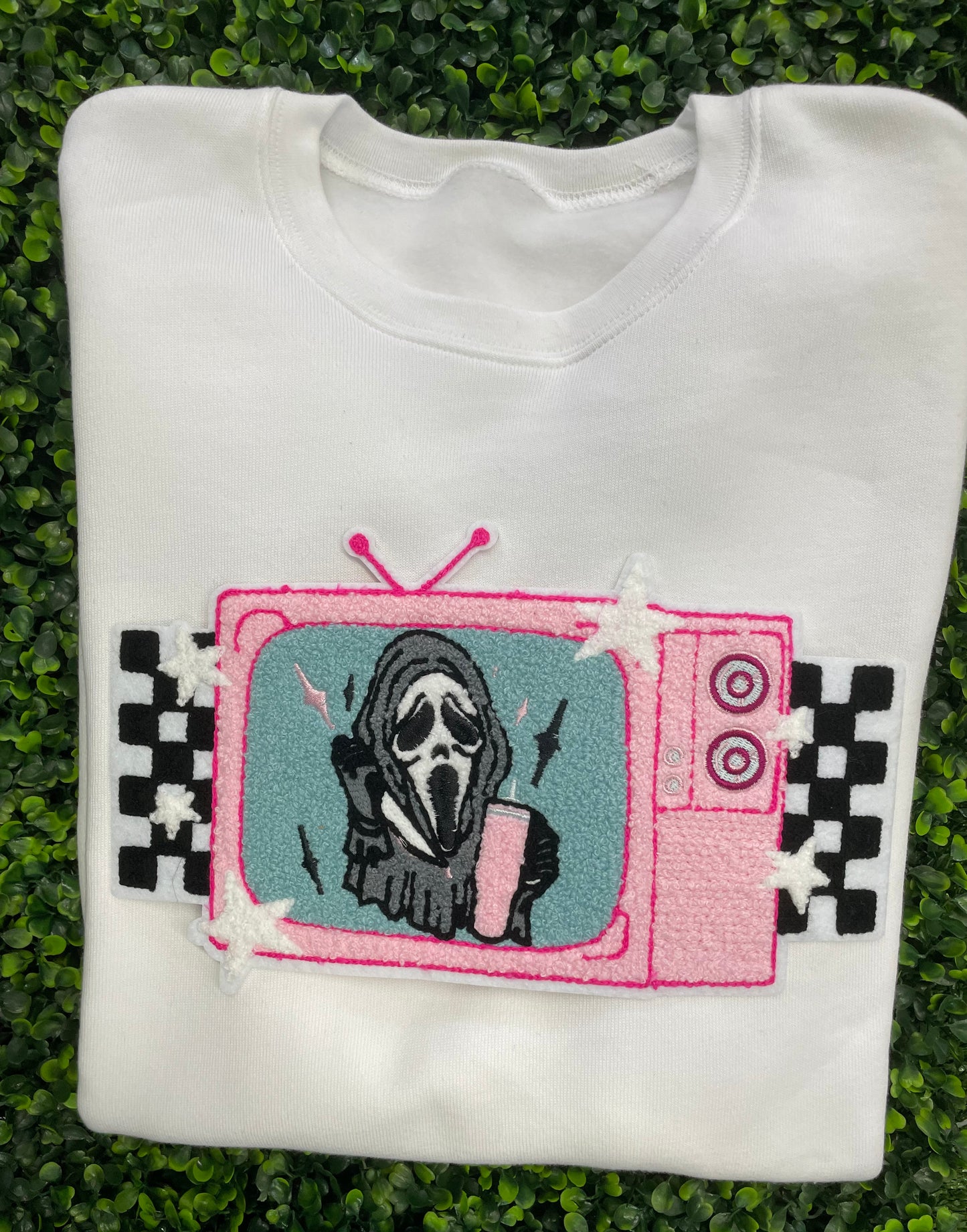 Retro Scream TV Chenille Patch