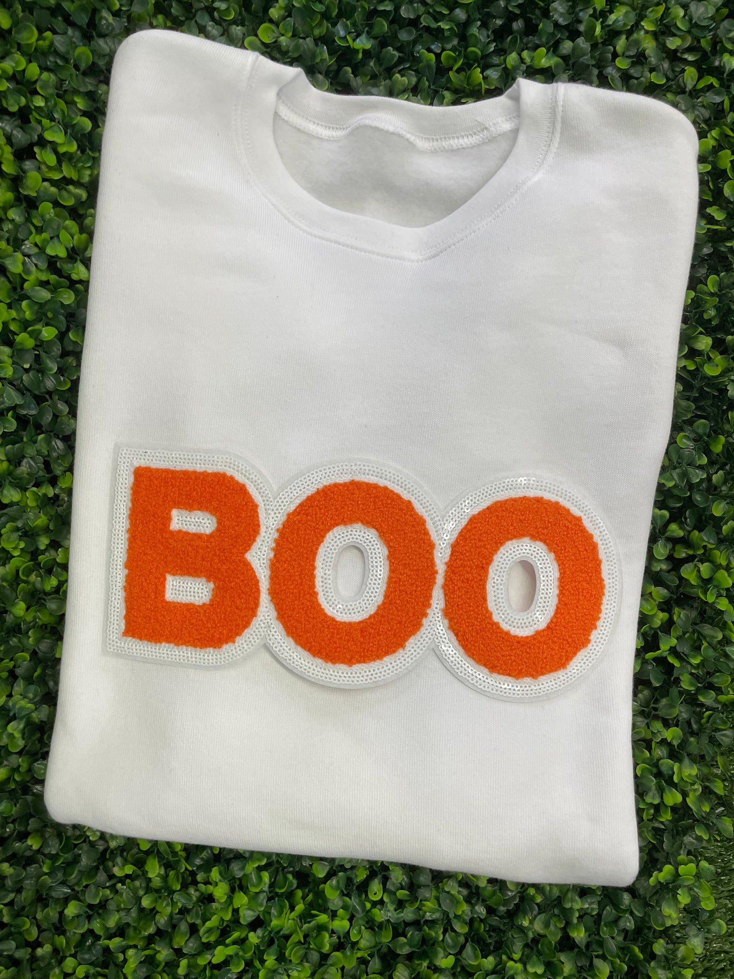Boo Sequins Chenille Patch