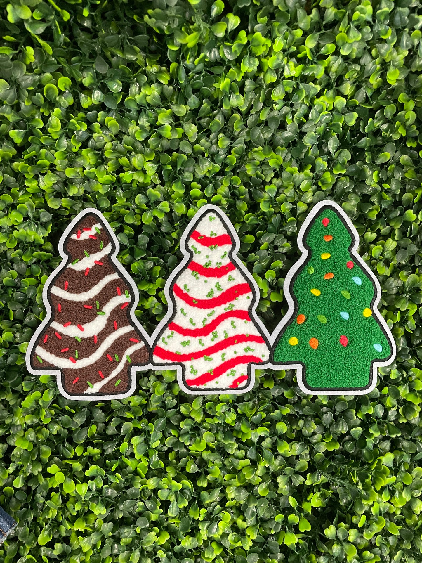 Christmas Tree Snacks Chenille Patch
