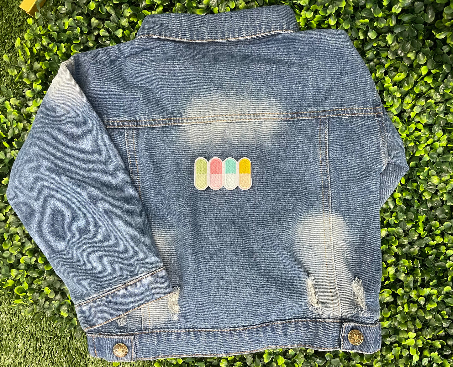 Pastel Rainbow Bandaid Embroidered Patch