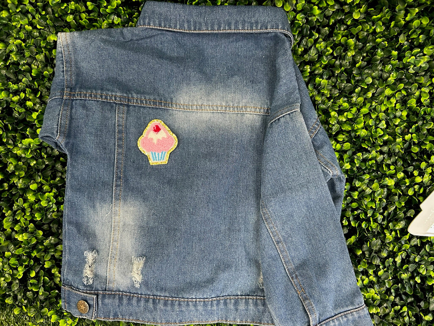 Cupcake Chenille & Glitter Patch
