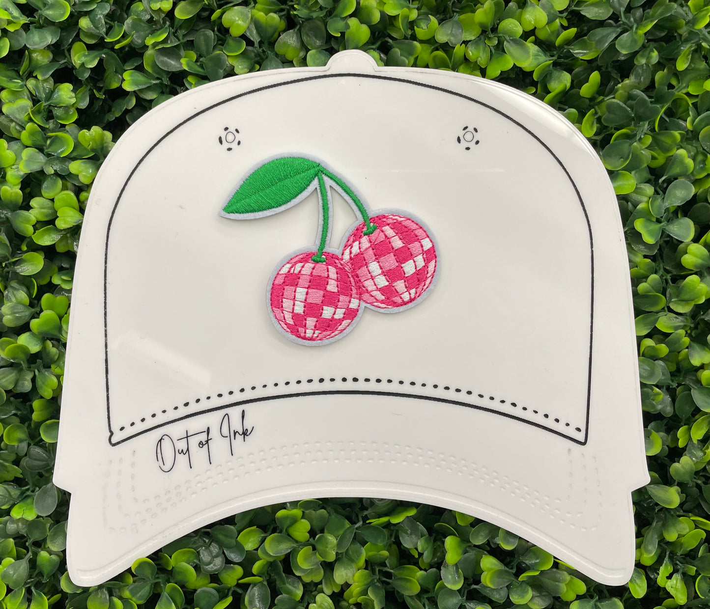 Pink Disco Cherry Embroidered Patch