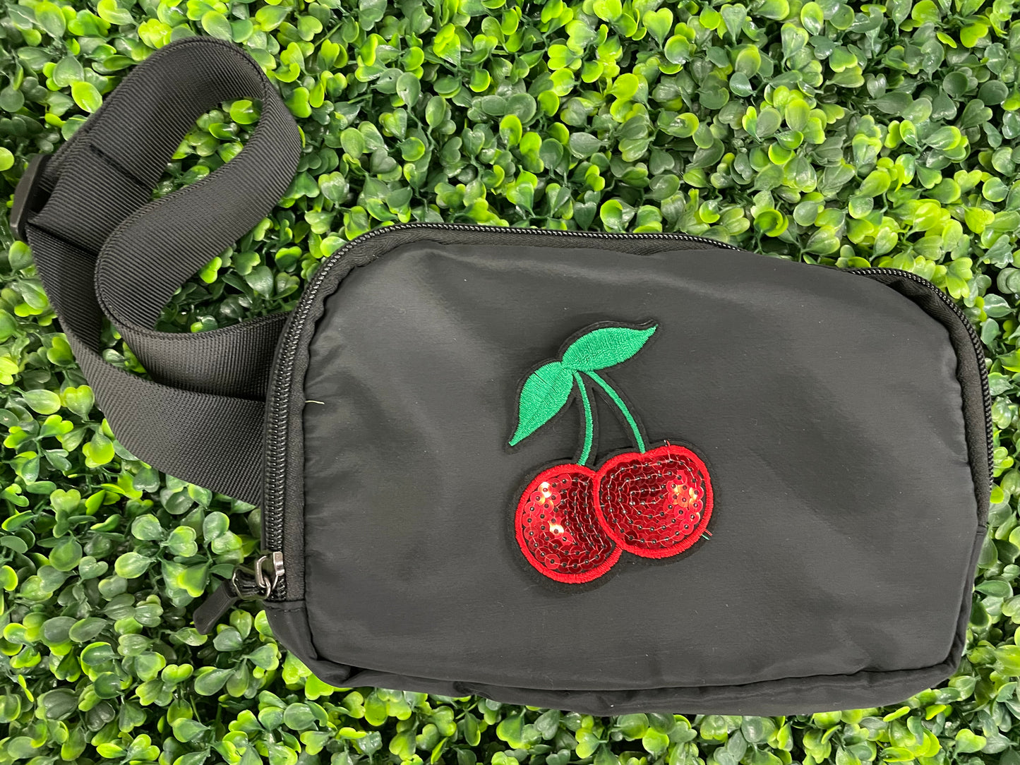 Sequin Cherry Embroidered Patch